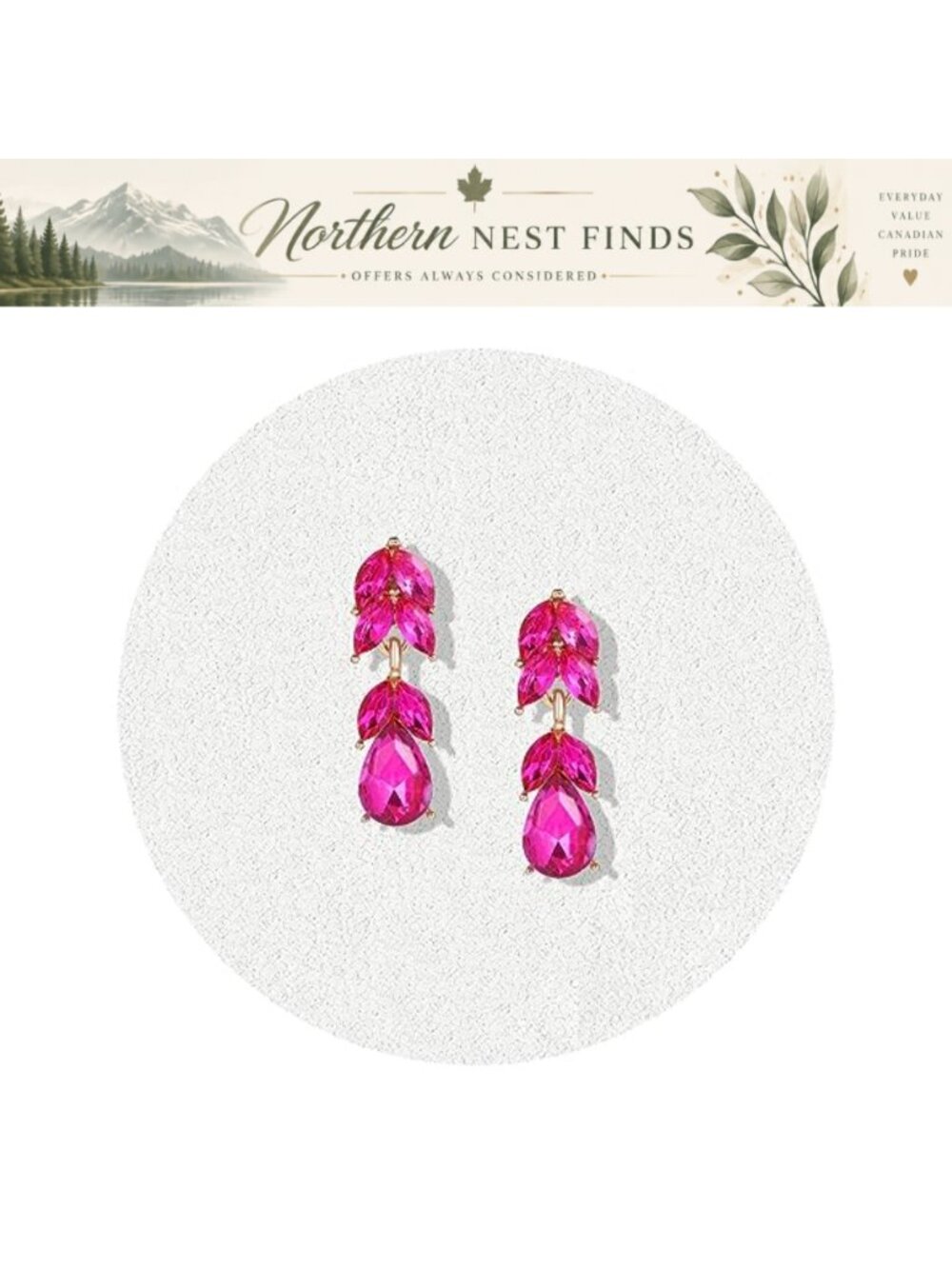 Rhinestone Teardrop Dangle Earrings Crystal Bridal Wedding Prom Jewelry